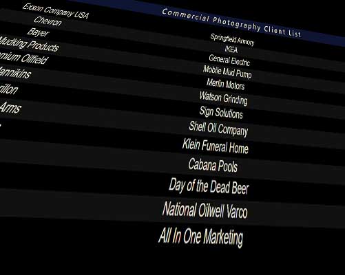 This is a partial client list for Nolan Conley Photography over the years.